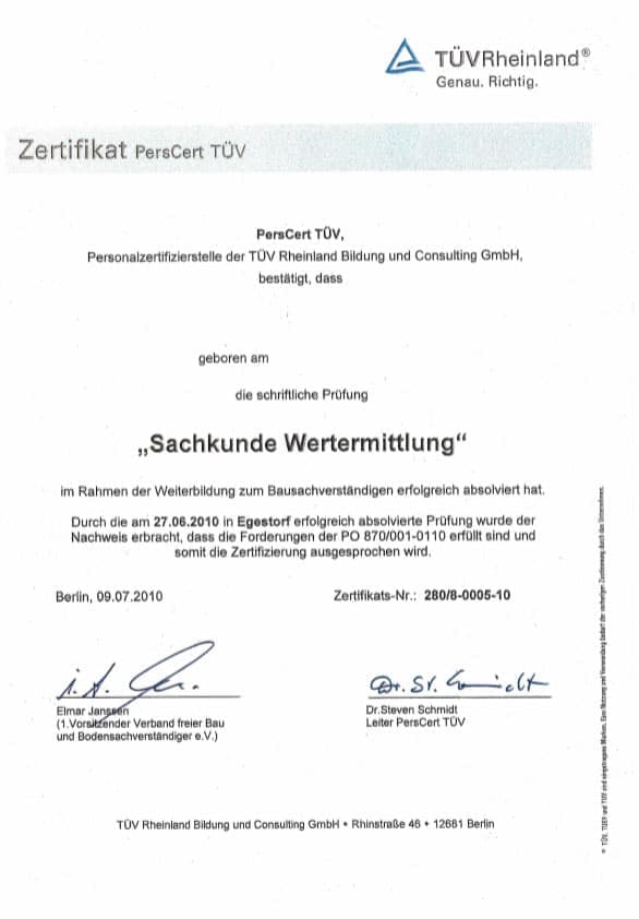 Zertifikat