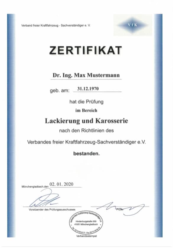 Zertifikat