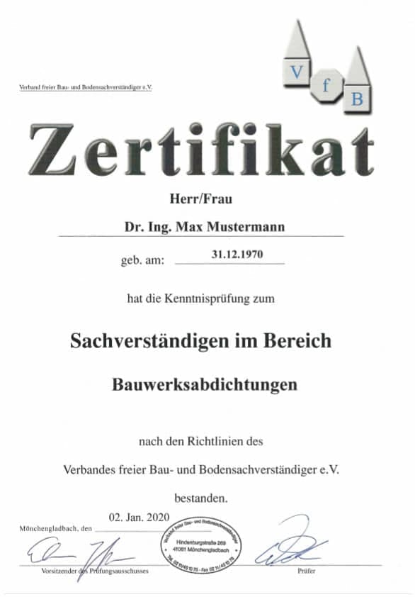 Zertifikat