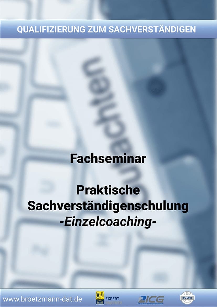 Broschüre Praktische Sachverständigen-Einzelcoaching